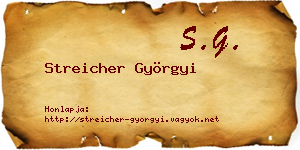 Streicher Györgyi névjegykártya