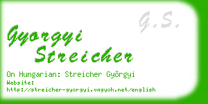 gyorgyi streicher business card